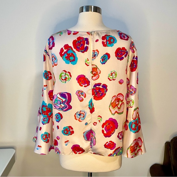 Emporio Armani Floral Printed Silk Blouse - Picture 8 of 11